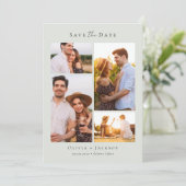 Save The Date Mariage de collection multi-photos moderne (Debout devant)