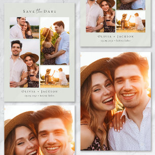 Save The Date Mariage de collection multi-photos moderne