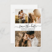 Save The Date Mariage de collection photo de script élégant mode (Devant / Derrière)