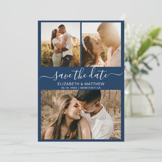 Save The Date Mariage de collection photo de script élégant mode (Debout devant)