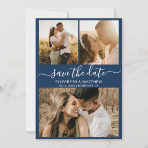 Save The Date Mariage de collection photo de script élégant mode