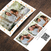 Save The Date Mariage de collection photo florale de pêche