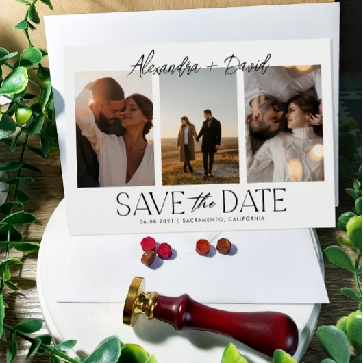 Save The Date Mariage de collection photo moderne