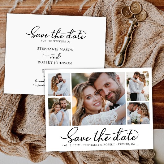 Save The Date Mariage de collection photo stylish 3