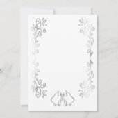 Save The Date Mariage de conception de défilement Silver Bells (Dos)