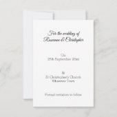 Save The Date Mariage de conception de gâteau mariage (Dos)