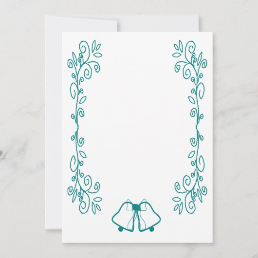 Save The Date Mariage de conception turquoise pour le défilement (Dos)