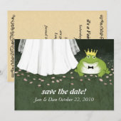 Save The Date Mariage de Conte de Fée Grenouille Prince Sauvegar (Devant / Derrière)