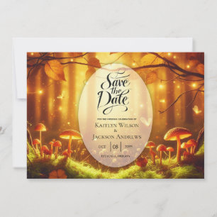 Save The Date Mariage de conte de fées dans une forêt d'ambre ma