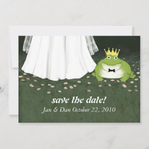 Save The Date Mariage de Conte de Fées Grenouille Prince Sauvega