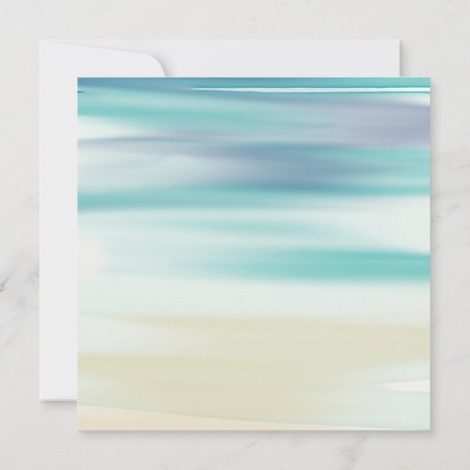 Save The Date Mariage de coquille d'aquarelle Enregistrer la dat (Dos)