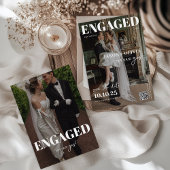 Save The Date Mariage de couverture de magazine tendance en styl