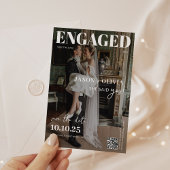 Save The Date Mariage de couverture de magazine tendance en styl