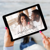 Save The Date Mariage de crème de code QR de photo élégant