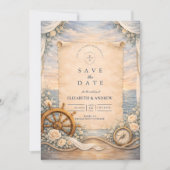 Save The Date Mariage de Croisière de Destination (Devant)