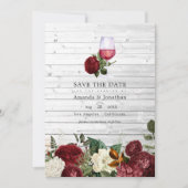 Save The Date Mariage de dégustation de vin floral de Bourgogne  (Devant)