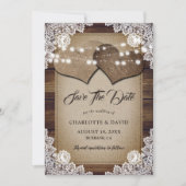 Save The Date Mariage de dentelle Burlap (Devant)