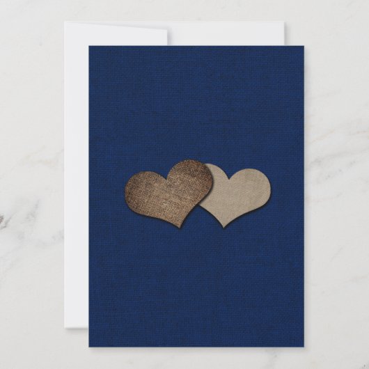Save The Date Mariage de dentelle Rustique Burlap (Dos)