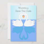 Save The Date Mariage de design Swans (Devant)