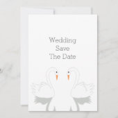 Save The Date Mariage de design Swans (Devant)