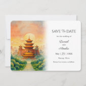 Save The Date Mariage de destination à Beijing, Chine (Devant)