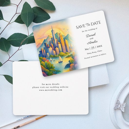 Save The Date Mariage de destination à Hong Kong