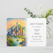 Save The Date Mariage de destination à Hong Kong (Debout devant)