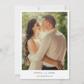 Save The Date Mariage de destination à Madrid Espagne (Dos)