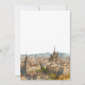 Save The Date Mariage de destination aquarelle à Barcelone (Dos)