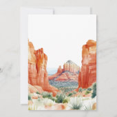 Save The Date Mariage de destination aquarelle dans le désert mo (Dos)