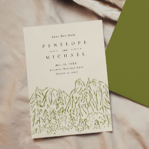 Save The Date Mariage de destination au Parc national de Yosemit