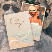 Save The Date Mariage de destination bohème rustique sur la plag