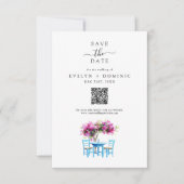 Save The Date Mariage de Destination Code QR Bougainvillea Moder (Devant)