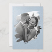Save The Date Mariage de destination côtier bleu (Dos)
