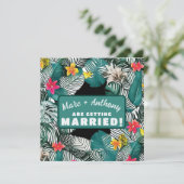 Save The Date Mariage de Destination dans la Jungle Tropicale de (Debout devant)