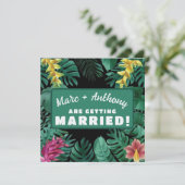 Save The Date Mariage de destination dans la jungle tropicale ve (Debout devant)