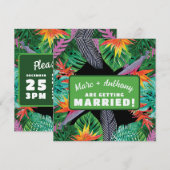 Save The Date Mariage de Destination dans une Jungle Tropicale V (Devant / Derrière)