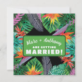 Save The Date Mariage de Destination dans une Jungle Tropicale V (Devant)