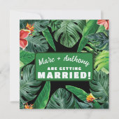 Save The Date Mariage de destination dans une jungle tropicale v (Devant)
