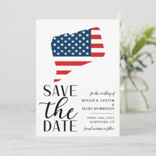 Save The Date Mariage de destination de l'État américain patriot