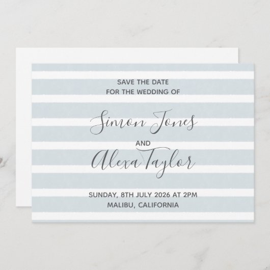 Save The Date Mariage de destination de plage, date à retenir (Devant / Derrière)