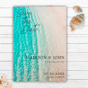 Save The Date Mariage de destination de plage d'été sur l'océan