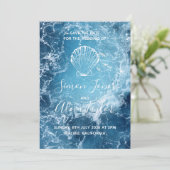 Save The Date Mariage de destination de plage enregistrer la dat (Debout devant)