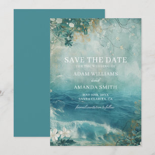Save The Date Mariage de destination de plage fantaisiste