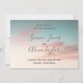 Save The Date Mariage de destination de plage, sauvez la date (Devant)