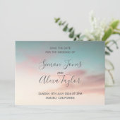 Save The Date Mariage de destination de plage, sauvez la date (Debout devant)