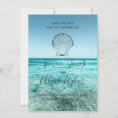 Save The Date Mariage de destination de plage, sauvez la date (Devant)