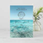 Save The Date Mariage de destination de plage, sauvez la date (Debout devant)