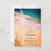 Save The Date Mariage de destination de plage tropicale (Devant)