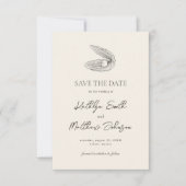 Save The Date Mariage de destination de Shell Beach Ocean (Devant)